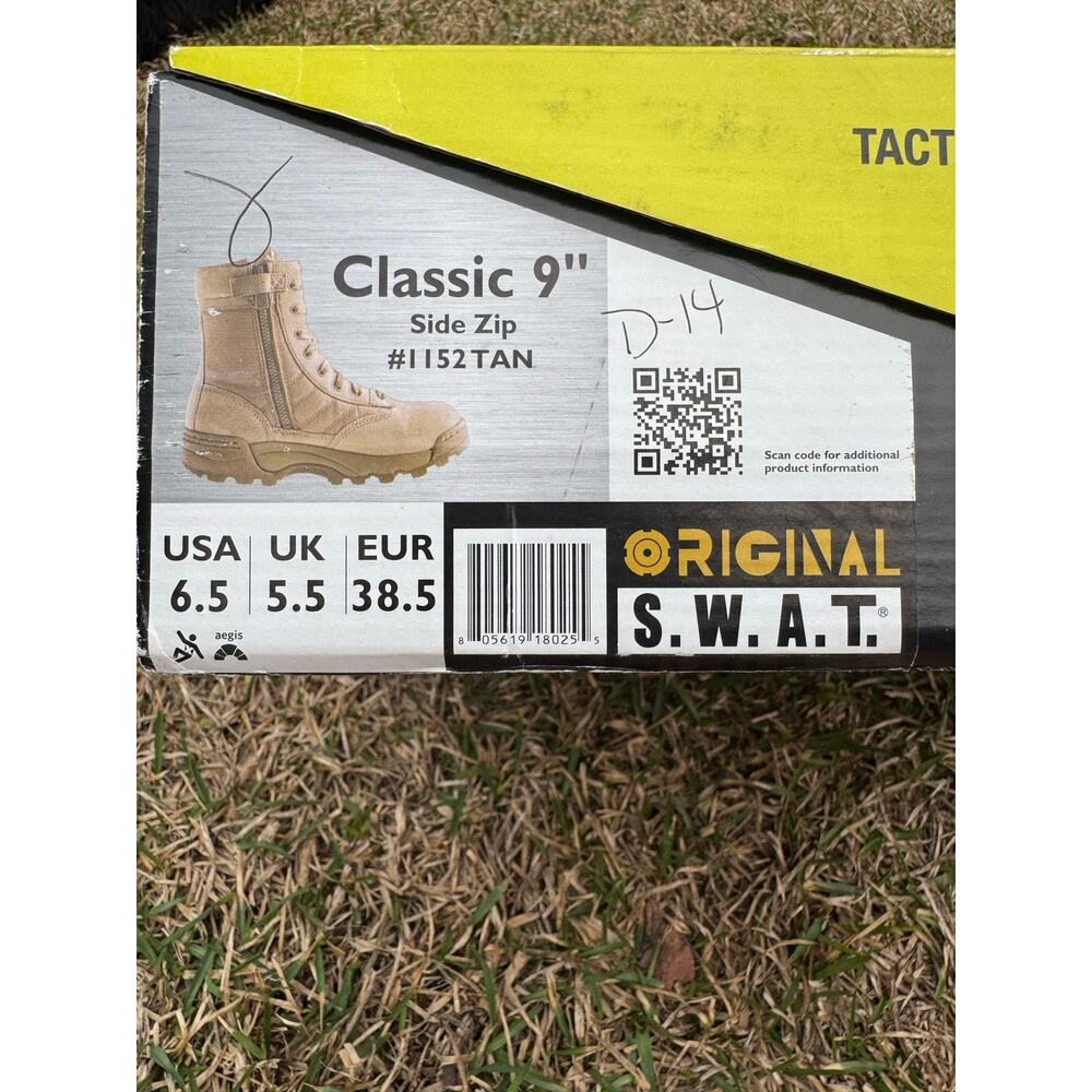 Original SWAT Classic 9” Side Zip Boots-NIB-Size 6.5